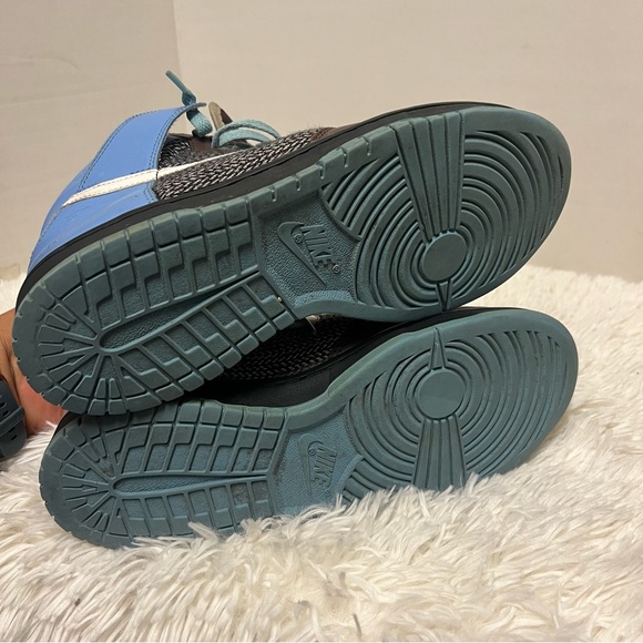 Nike dunk high tweed university brown blue sz 9 women - Picture 4 of 6